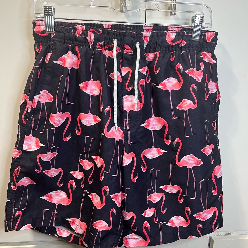 Forever 21 Men's Navy and Pink Swim Shorts